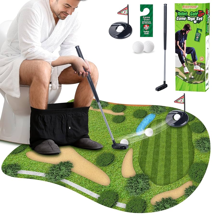 PASTIME.ORIGINALSTOOL【0/0】 Toilet Golf Bathroom Game Set - Squatting Toilet Stool